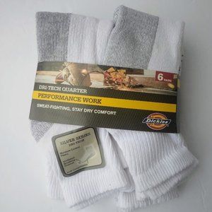 Men's Dickies 6-pk. Dri-Tech Comfort Moisture-Control Quarter Crew Socks 6-12
